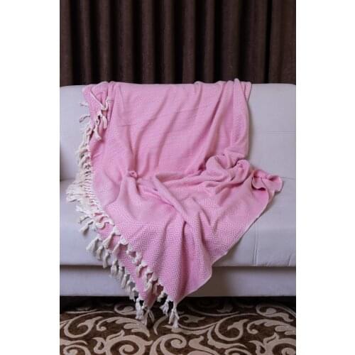 Luxury Pre-Wash %100 Turkish Cotton Diamond Model, Fisrt Person Pink Blanket