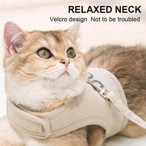 Anti-Detachment Cat Traction Rope Vest Type Wild Cute Cat Supplies Traction Walking Breathable Mesh Accessories