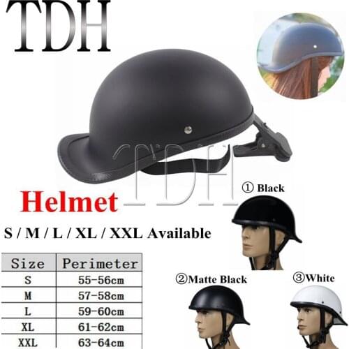 ABS Plastic Motocycle Moto Matte Black Retro Half Helmet Novelty Helmet For Chopper S M L XL XXL Universal Half Face Helmets