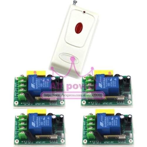 Super stable 1000m 220V 30A Single channel 1 CH 315Mhz wireless remote control switch remote receiver for door window Pump motor