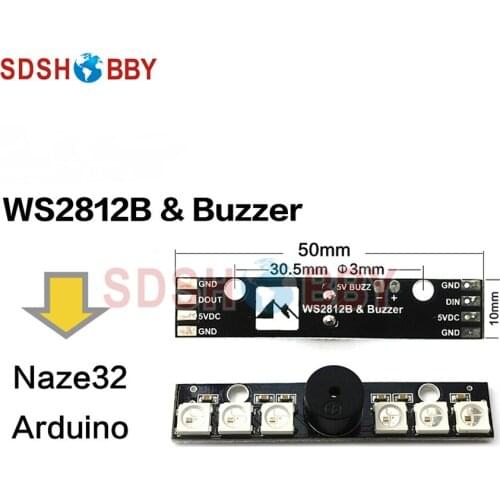 Matek WS2812B LED & 5V Active Buzzer 6*RGB Chips LED Indicator for NAZE32 Skyline32 Flight Control