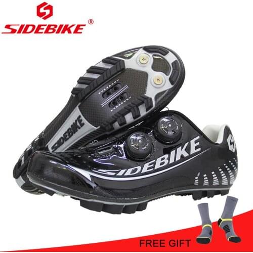 SIDEBIKE Cycling Shoes Men Mountain Bike Bicycle MTB Shoes Professional Carbon Racing Shoes Athletic Ultralight Cycle Sneaker