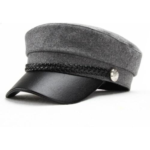 Military hat women woolen cap all-match beret flat hat