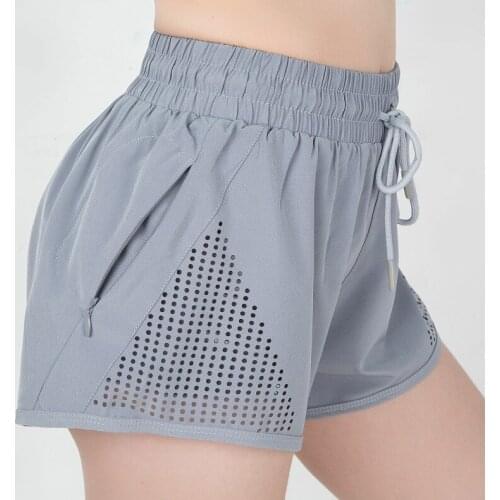 Women sport short sweatpant mesh quickly dry drawstring zipper pocket sweatpant jogger exercise gym workout running casual short