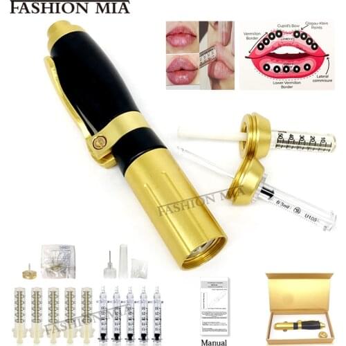 0.3/0.5ml 2 in 1 Mesoterapia Hyaluron Pen injector lip filler Anti-Aging Wrinkle Cross-linked Hyaluronic Acid Atomizer injection