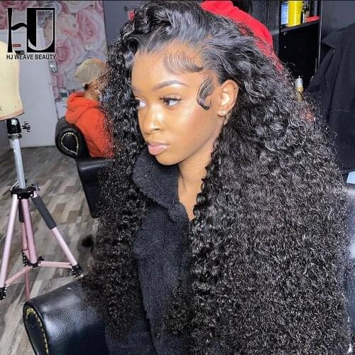 13x4 HD Lace Frontal Wig Deep Wave Lace Front Human Hair Wigs Curly Human Hair Wigs Transparent Lace Wigs Pre Plucked Hairline