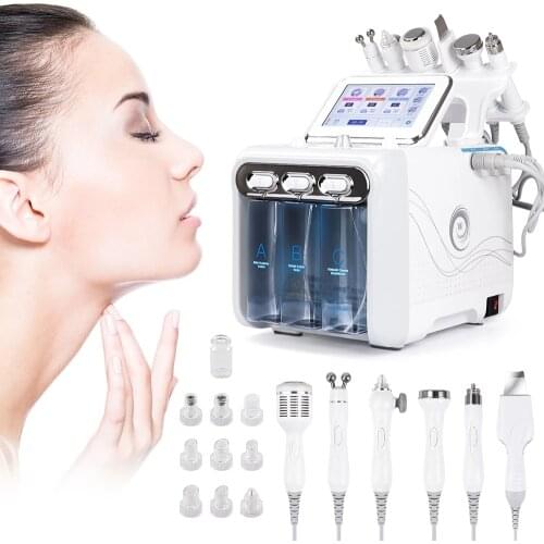 6 In 1 H2O2 Water Oxygen Jet Peel Hydra Beauty Skin Cleansing Hydra Dermabrasion RF Bio-lifting Face Machine Water Aqua Peeling