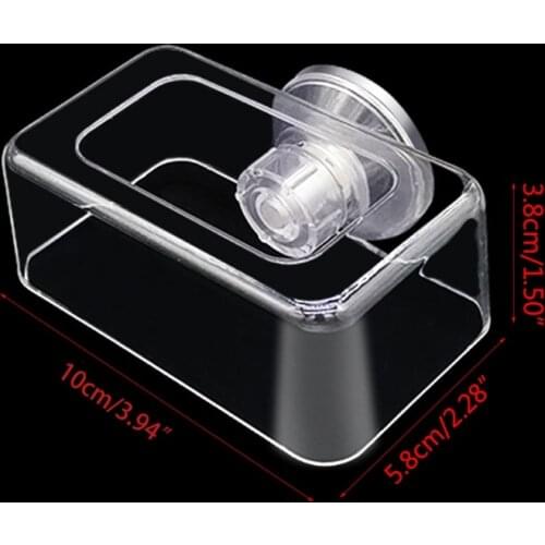 Transparent Acrylic Fish Tank Station Floating Food Feeding Ring Aquarium Clear Fish Feeder with Suction Cup