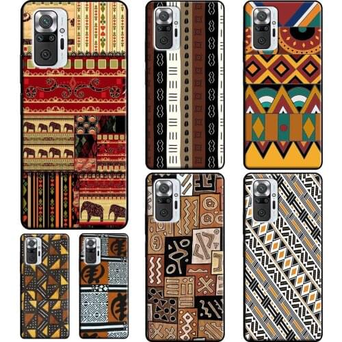 African Fabric Print For Xiaomi Redmi Note 9 Pro 10 7 8 9S 8T Cover For Redmi K40 9 9C 9A 7A 8A 9T Phone Case