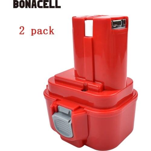 Bonacell 2pcs Power Tools Battery 9.6V 3.5Ah for MAKITA 9120 9122 9133 9134 9135 9135A 6222D 6260D L10 193977-7 638344-4-2