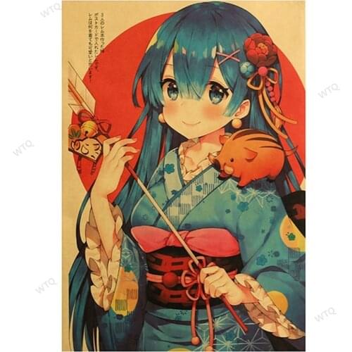 WTQ Anime Posters Re:Life In A Different World From Zero Retro Poster Wall Decor Wall Art Picture Room Decor Home Decor