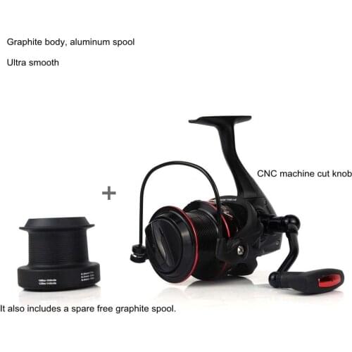 Aventik 2018 Most Popular River Hawk Smooth Spinning Reel Fishing Reel Bait Runner 5+1 BB Carp Fishing Bait Runnerreel