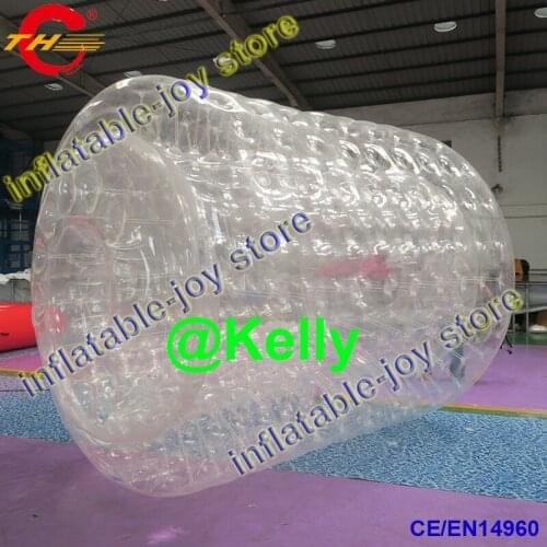 Free shipping transparent inflatable water roller, durable inflatable water rolling ball water toys, human walking water roller