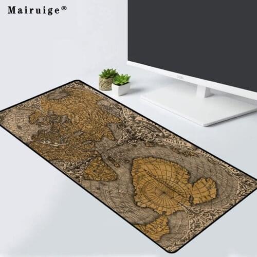 Mairuige Large Mouse Pad Old Map Gaming Mousepad Computer Notebook Cool Desk Mat Gaming Accessories Wireless Charging Mouse Pad