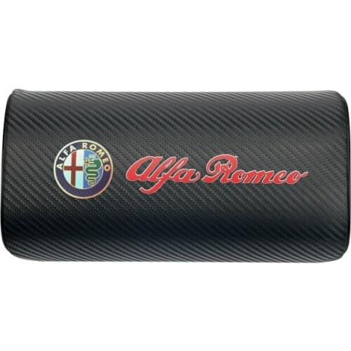 New Arrival car neck pillows both side pu leather single headrest case for Alfa Romeo Giulia Stelvio Accessories Car Styling