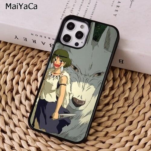 MaiYaCa Studio Ghibli Princess Mononoke Phone Case For iphone 11 12 mini Pro X XR XS MAX 6S 7 8 Plus 5S SE 2020 Cover Shell