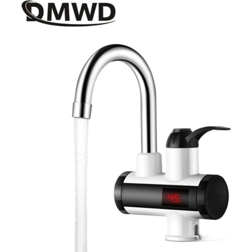 DMWD Household Electric Water Heater Instant Tankless Hot Water Faucet 3000W Heating Tap Hot Cold Dual Use LED Display 110/220V