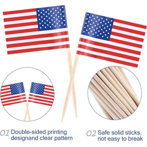 World Flag Toothpick Box Of 100 Toothpicks Country Flags Cake Toothpicks Cupcake Decoration Cocktail Sticks Party Kitchen