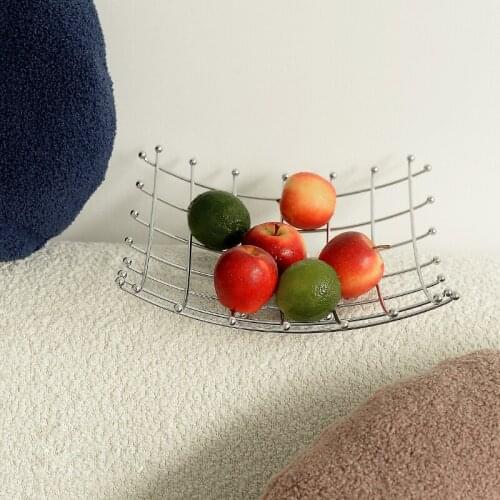 French Metal Fruit Tray Vintage Food Storage Support Decorative Organizer Plate Snacks Holder Home Office Kitchen Decor