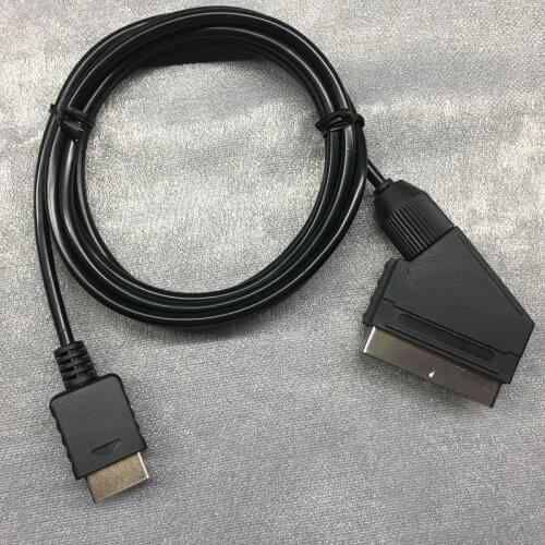 FZQWEG For Sony Playstation PS1 RGB SCART Cable TV AV Lead Replacement Connection Cable For PAL/NTSC Consoles
