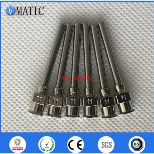 Free Shipping 12Pcs 1 Inch Tip Length 11G Blunt Stainless Steel Glue Dispensing Syringe Needle Glue Dispenser Needle Tips