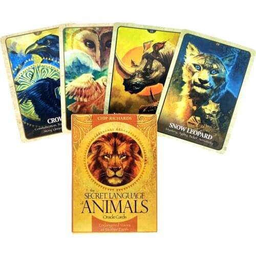 Secret Language of Animals Oracle Card Tarot Cards And PDF Guidance Divination Deck Entertainment Parties Board Game 45 PCS/Box