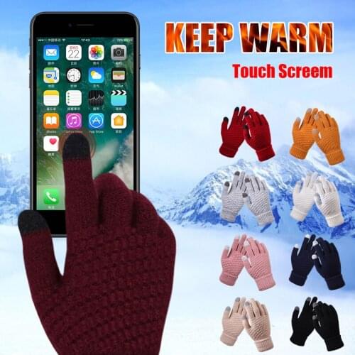 Unisex Cashmere Knitted Gloves Jacquard Touch Screen Gloves Warm Gloves Ski Gloves Plush Gloves Hiking Gloves Mittens Cycling