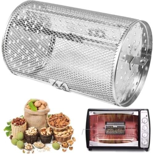 Stainless Steel Rotisserie Oven Basket for Roasting Baking Nuts Coffee Beans