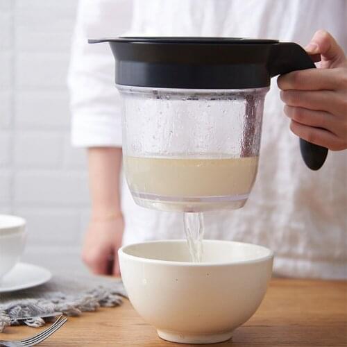 Multi-use Cup Fat Separator Soup Cooking Oil Separator Gravy Oil Soup Fat Separator Grease Oiler Filter Kitchen Accessories