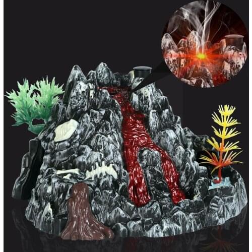 Simulation Spray Volcano Model With Light Simulation Toys Kids For Children Figure Educational Toy Action Toys Scene Experi A2H0