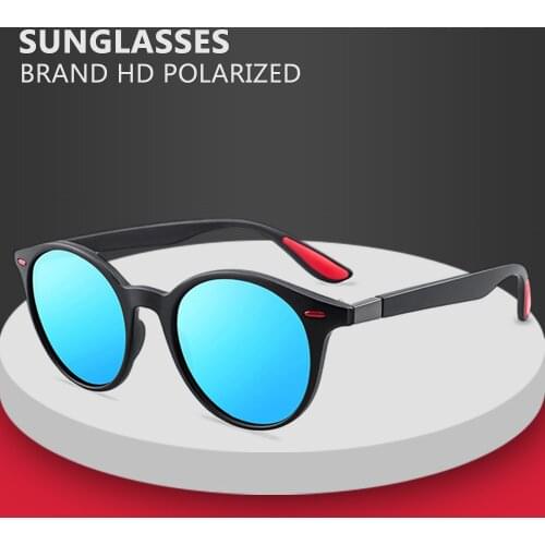 DESIGN Men Women Classic Retro Rivet Polarized Sunglasses Lighter Design Oval Frame UV400 Protection De Sol