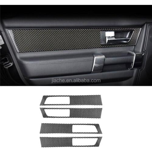 Carbon Fiber Car Interior Door Handle Panel Trim Frame Cover Stickers For Land Rover Discovery 4 LR4 2010-2016