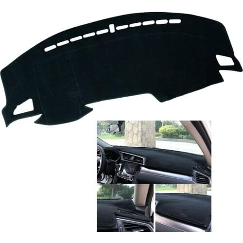 Non-Slip Car Dashboard Dash Mat Dashmat Sun Cover Pad Fit For Honda Civic 10th gen 2016 2017 2018 2019 2020 Left Hand Drive