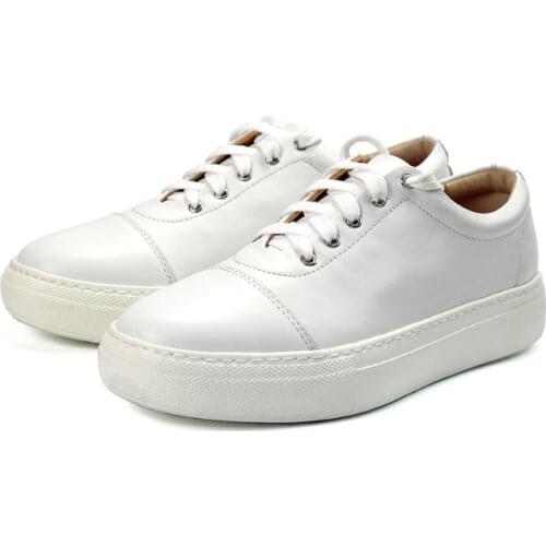 New leather men shoes lace up casual shoes for men fashion white sports shoes