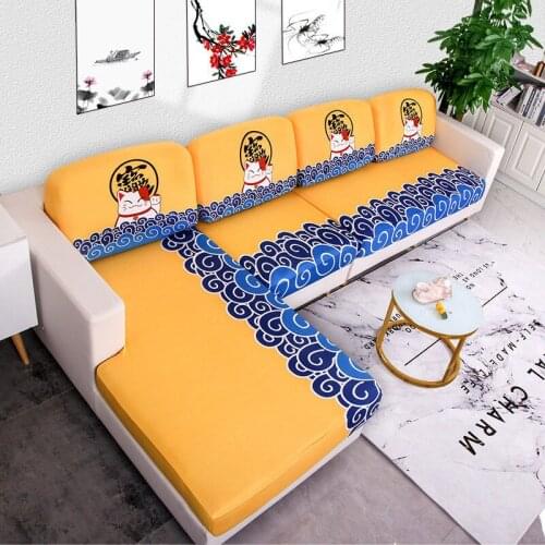 New Printed L Shape Sofa Covers for Living Room Sofa Protector Anti-dust Elastic Stretch Covers for Corner Sofa Cover F8530