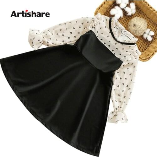 Dress Girl Dot Pattern Party Girl Dress Spring Autumn Dress Child Casual Style Girls Clothing 6 8 10 12 14