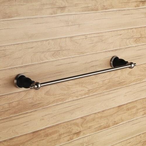 All Solid brass copper Matte Black Brushed Nickel 60cm bathroom shelf new towel bar towel rack bath hardware accessories--MD5441