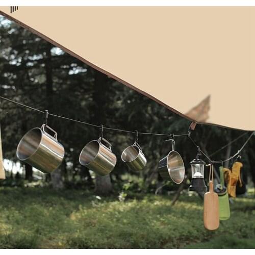 5m Portable Outdoor Windproof Clothesline Multifunctional Camping Adjustable Lanyard Canopy Hanging Rope
