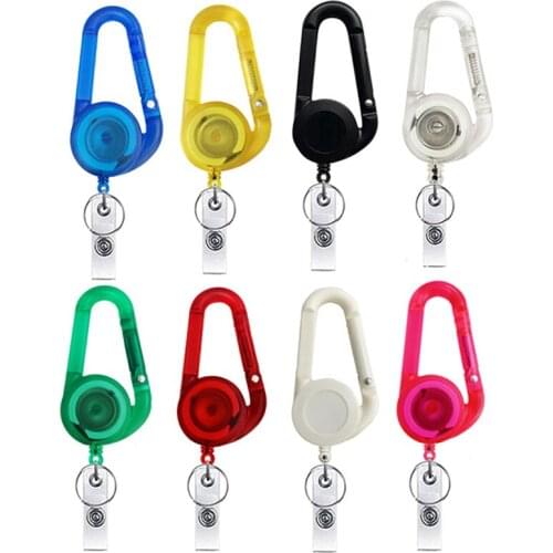 Heavy Duty Retracting ID Badge Key Reel with Retractable Cord Badge Reel Clip