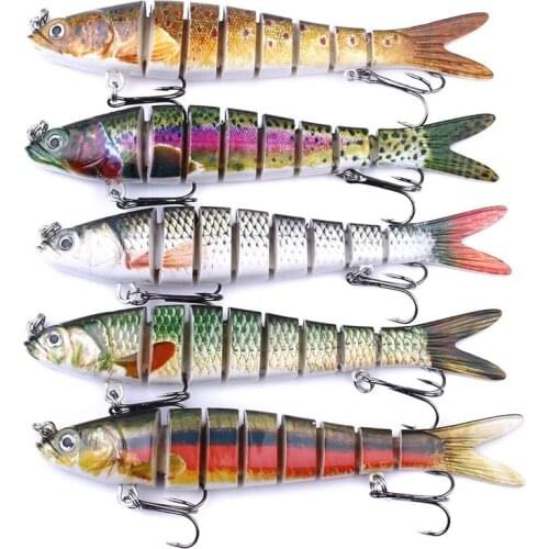 13.7cm 27g Sinking Wobblers 8 Segments Fishing Lures Multi Jointed Swimbait Hard Bait Fishing Tackle For Bass Isca Crankbait