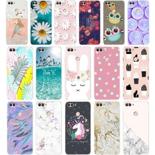Huawei P Smart Case TPU Soft Silicone Transparent Back Cover Phone Case Huawei P Smart Cover FIG-LX1 Enjoy 7S Case