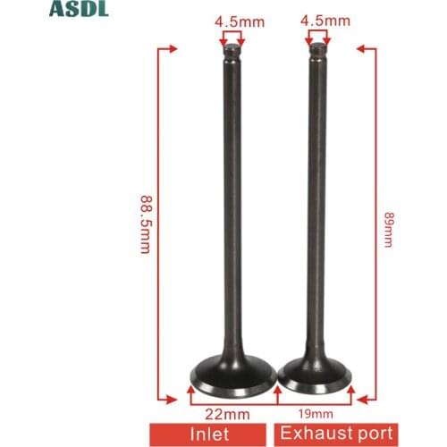 Inlet Outlet Valve 400CC Motorcycle Intake Valve and Exhaust Valve Stem Set For Yamaha FZ400 FZ 400 97 FZR400 FZR 400 1WG 86-87