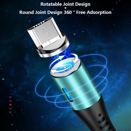 1m Magnetic Cable Micro USB TypeC Fast Charging Cord Magnet Micro USB Data Charging Wire For Mobile Phones Huawei Tablets Cable