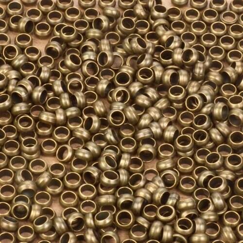 200pcs/lot Dia 2 2.5 3 3.5 4mm Iron Bronze Crimp Beads Jewely Finding Crimp End Beads Making For Jewelry DIY-Accessories