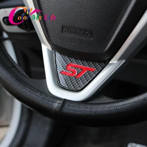 Color My Life Car Refit Accessories for Ford New Fiesta MK7 2009-2017 Ecosport 2012-2017 Car Steering Wheel Covers Trim Sticker