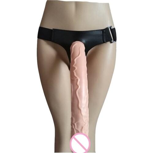 AMABOOM 35*5cm strap On Realistic huge Dildo Pants Strapon Long Dildo Panties Soft penis For Lesbian Gay ForWoman Men Sex Toy