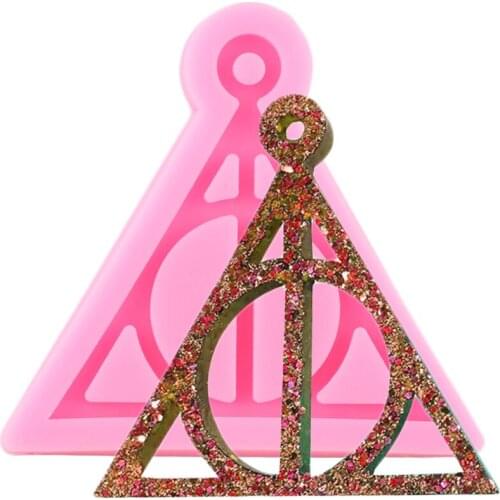 Shiny Clossy Magic Logo Silicone Mold Epoxy Resin Craft Keychain Moulds Pendnat Polymer Clay Mould DIY Handmade Charms Molds