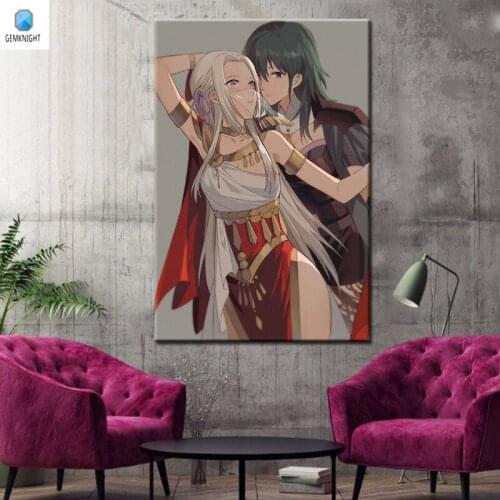 Digital paint by numbers of the Fire Emblem diy digital painting Japan Style framed wall art modular painting