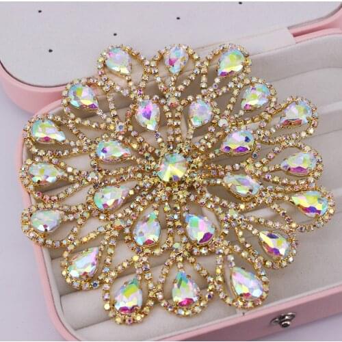 AB Crystal Bra decorative decals rhinestone applique patch for Dress ,Hats ,Bags, Shoes DIY Glass Accessories