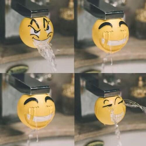 Funny Emoticons Faucet Extender Kids Help Washing Hands Sink Water Tap Extender Spout Extension for Toddler Baby Safe Bath Toys